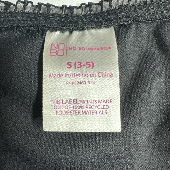 Y2K No Boundaries Black Lace Sheer Bow Tie Top S Coquette Fairycore Gothic - Picture 6 of 9